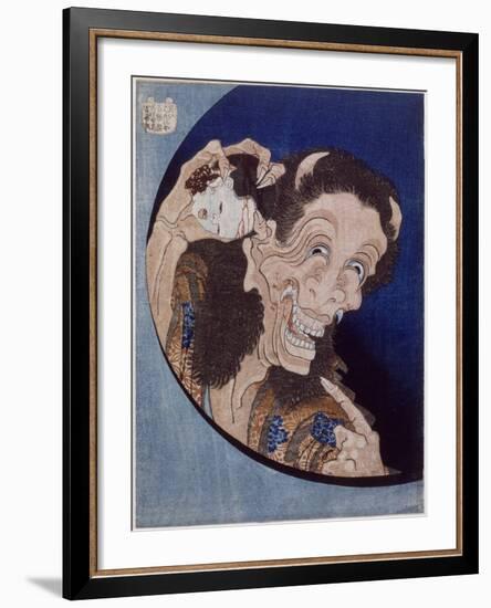 Démon riant-Katsushika Hokusai-Framed Giclee Print