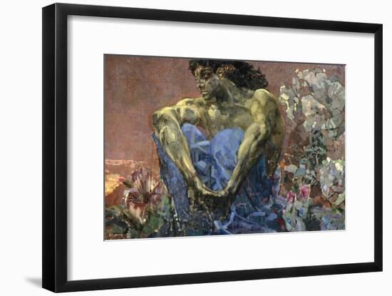 Demon Seated in a Garden, 1890-Mikhail Vrubel-Framed Giclee Print