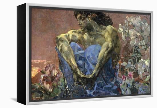 Demon Seated in a Garden, 1890-Mikhail Vrubel-Framed Premier Image Canvas