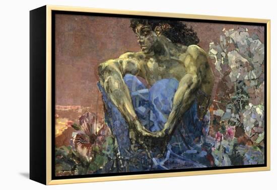 Demon Seated in a Garden, 1890-Mikhail Vrubel-Framed Premier Image Canvas