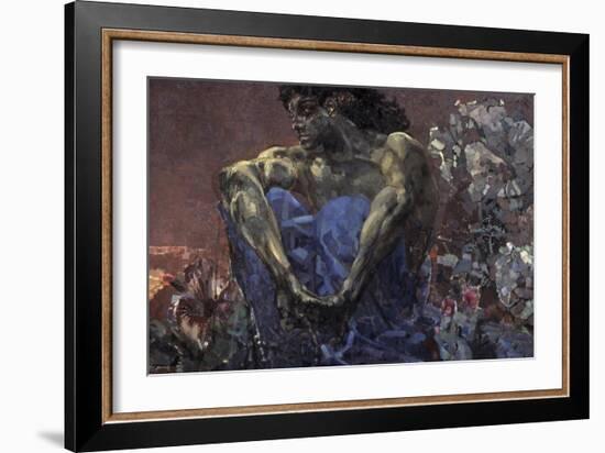 Demon Seated-Mikhail Aleksandrovich Vrubel-Framed Giclee Print