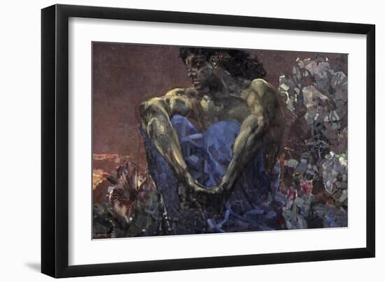 Demon Seated-Mikhail Aleksandrovich Vrubel-Framed Giclee Print