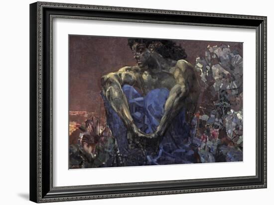 Demon Seated-Mikhail Aleksandrovich Vrubel-Framed Giclee Print