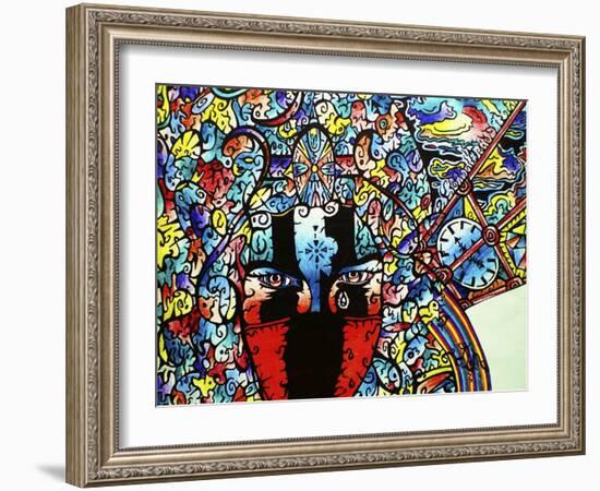 Demon Sky-Abstract Graffiti-Framed Giclee Print