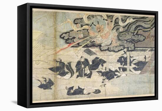 Demon Thunder, Tenjin Shrine, Kamakura Period-Japanese School-Framed Premier Image Canvas