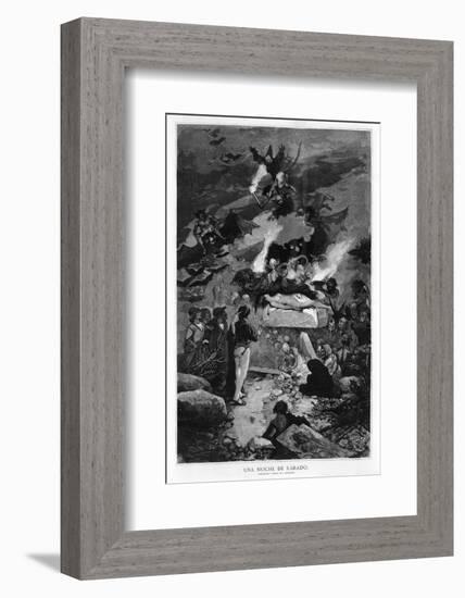 Demons and Witches Gather at the Sabbat as the Devil Prepares to Enjoy His Latest Victim-J. Benlliure-Framed Photographic Print