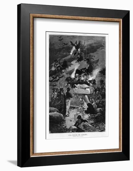 Demons and Witches Gather at the Sabbat as the Devil Prepares to Enjoy His Latest Victim-J. Benlliure-Framed Photographic Print