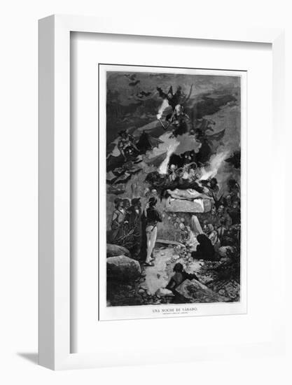 Demons and Witches Gather at the Sabbat as the Devil Prepares to Enjoy His Latest Victim-J. Benlliure-Framed Photographic Print