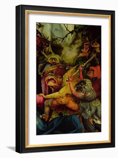 Demons Armed with Sticks from the Isenheim Altarpiece, C,1512-16-Matthias Grünewald-Framed Giclee Print