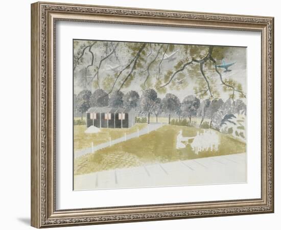 Demonstrating Machine Gun, 1942-Eric Ravilious-Framed Giclee Print