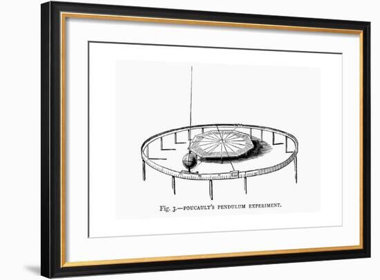 Demonstrating the Earth's Rotation Using Foucault's Pendulum in a Church, 1881-null-Framed Giclee Print