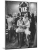 Demonstrators on Republican Convention Floor, with Signs Reading "Stick with Ike"-Ed Clark-Mounted Photographic Print