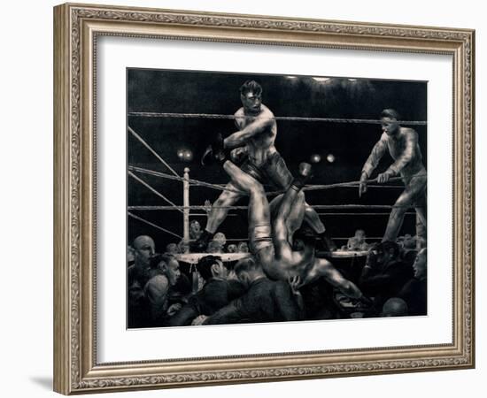 Dempsey and Firpo, 1923-24 (Litho)-George Wesley Bellows-Framed Giclee Print