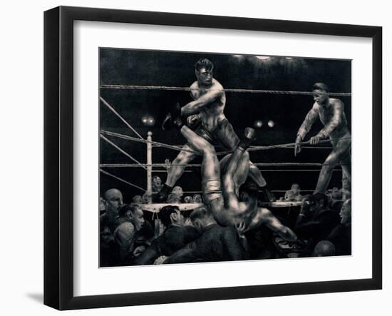 Dempsey and Firpo, 1923-24 (Litho)-George Wesley Bellows-Framed Giclee Print