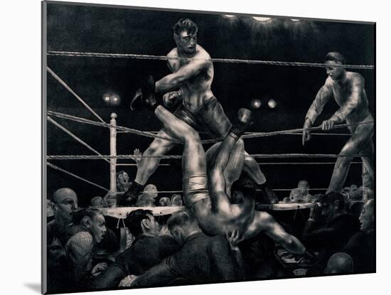 Dempsey and Firpo, 1923-24 (Litho)-George Wesley Bellows-Mounted Giclee Print