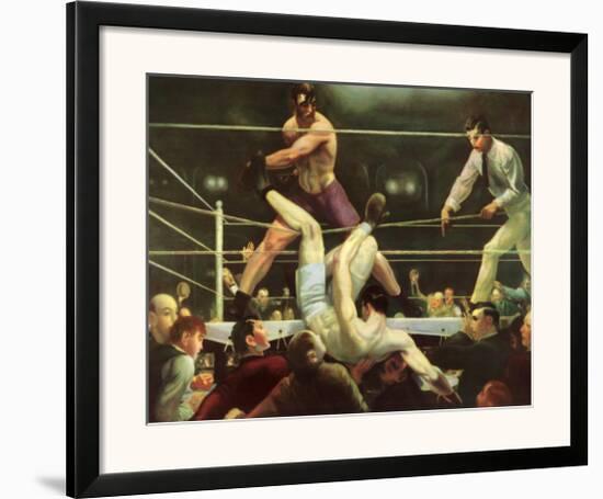 Dempsey and Firpo-George Wesley Bellows-Framed Art Print