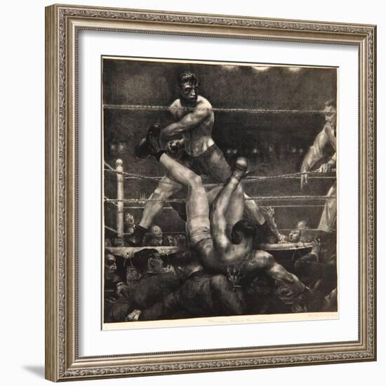 Dempsey Through the Ropes, 1923-24-George Wesley Bellows-Framed Giclee Print