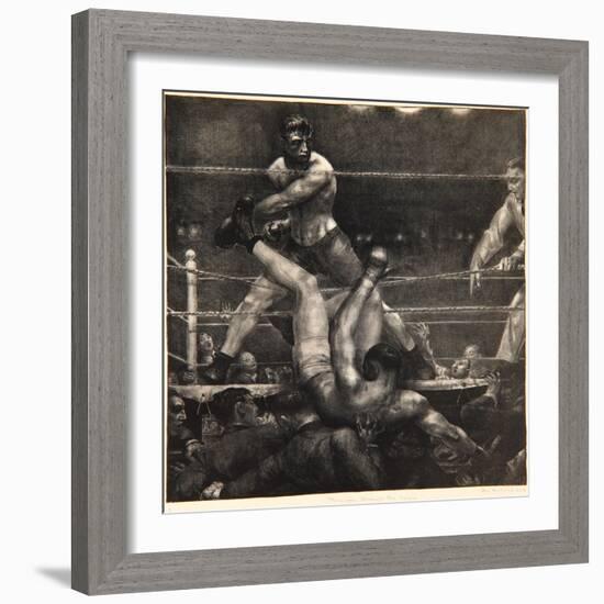 Dempsey Through the Ropes, 1923-24-George Wesley Bellows-Framed Giclee Print