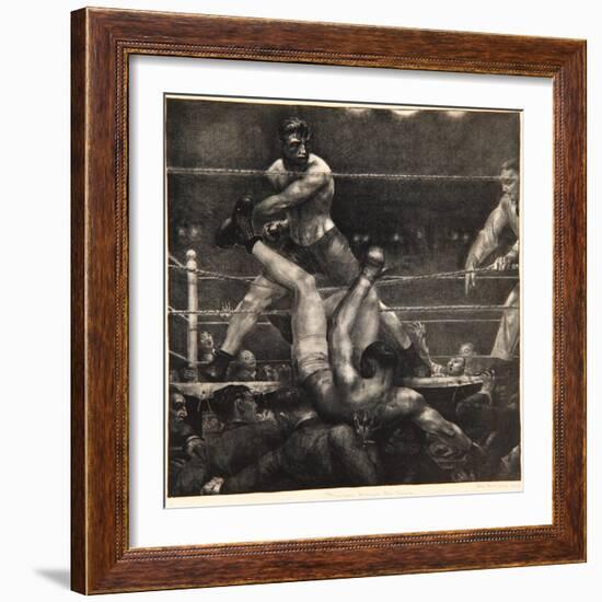 Dempsey Through the Ropes, 1923-24-George Wesley Bellows-Framed Giclee Print