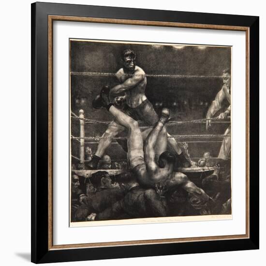 Dempsey Through the Ropes, 1923-24-George Wesley Bellows-Framed Giclee Print