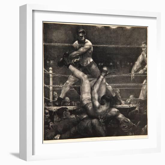 Dempsey Through the Ropes, 1923-24-George Wesley Bellows-Framed Giclee Print