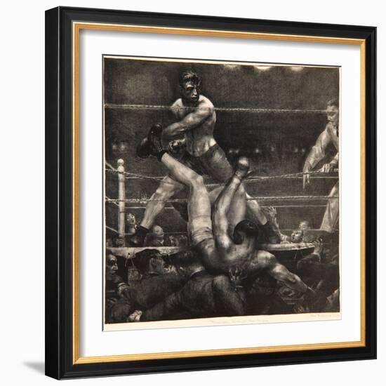 Dempsey Through the Ropes, 1923-24-George Wesley Bellows-Framed Giclee Print