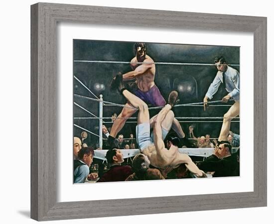 Dempsey v. Firpo in New York City, 1923, 1924-George Wesley Bellows-Framed Giclee Print