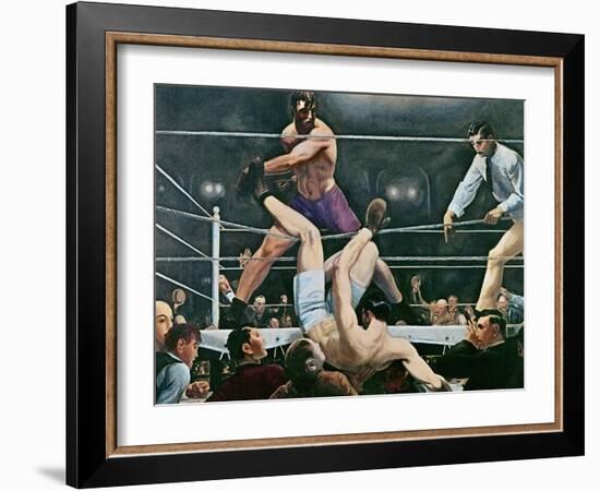 Dempsey v. Firpo in New York City, 1923, 1924-George Wesley Bellows-Framed Giclee Print