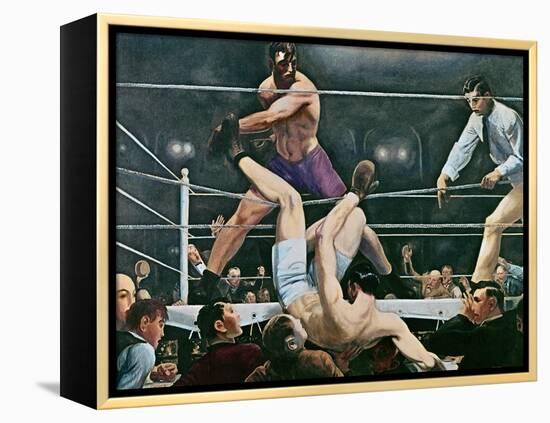 Dempsey v. Firpo in New York City, 1923, 1924-George Wesley Bellows-Framed Premier Image Canvas