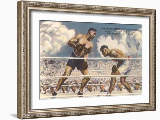 Dempsey-Willard Fight, 1919-null-Framed Art Print