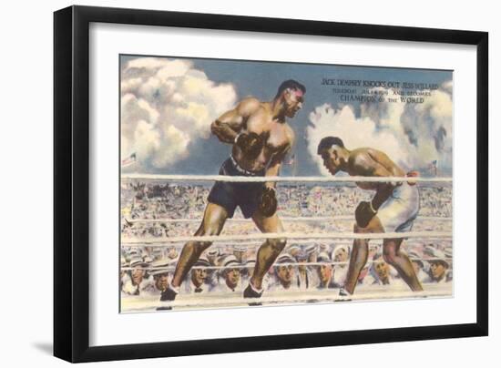 Dempsey-Willard Fight, 1919-null-Framed Art Print