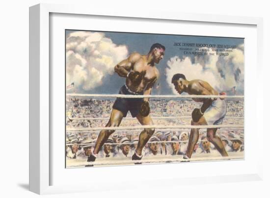 Dempsey-Willard Fight, 1919-null-Framed Art Print