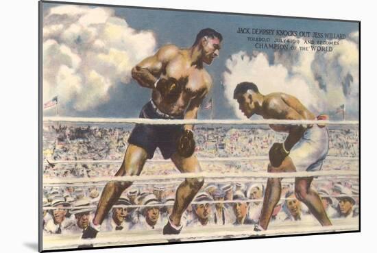 Dempsey-Willard Fight, 1919-null-Mounted Art Print