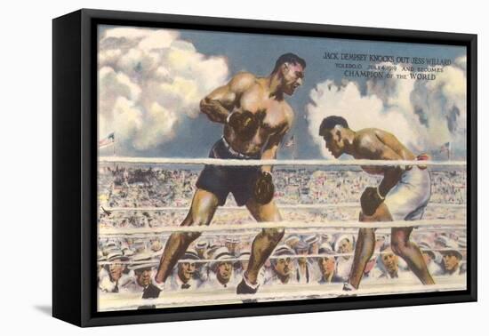 Dempsey-Willard Fight, 1919-null-Framed Stretched Canvas