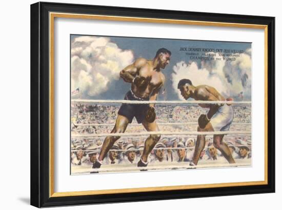 Dempsey-Willard Fight, 1919-null-Framed Premium Giclee Print