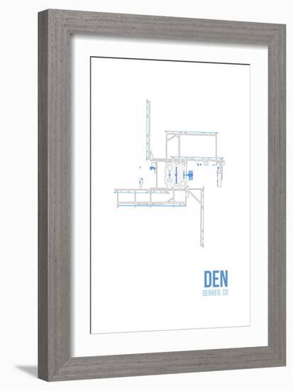 DEN Airport Layout-08 Left-Framed Giclee Print