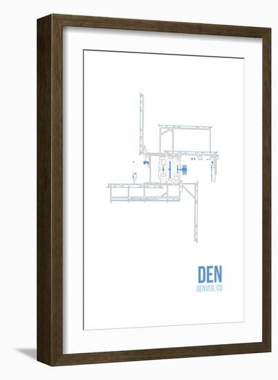 DEN Airport Layout-08 Left-Framed Giclee Print