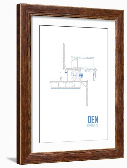 DEN Airport Layout-08 Left-Framed Giclee Print