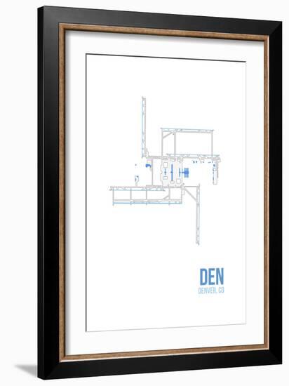 DEN Airport Layout-08 Left-Framed Giclee Print