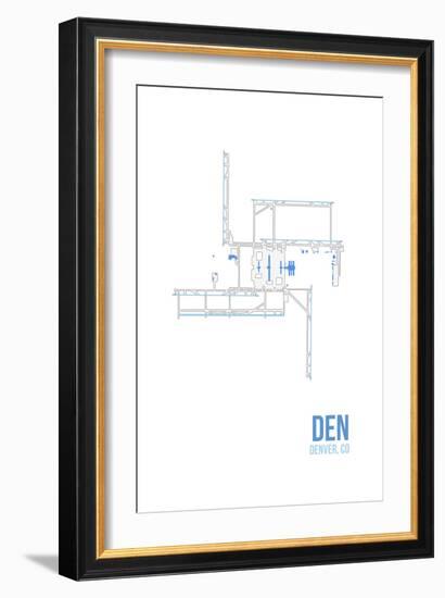 DEN Airport Layout-08 Left-Framed Giclee Print