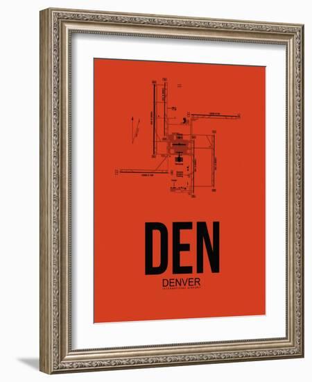 DEN Denver Airport Orange-NaxArt-Framed Art Print