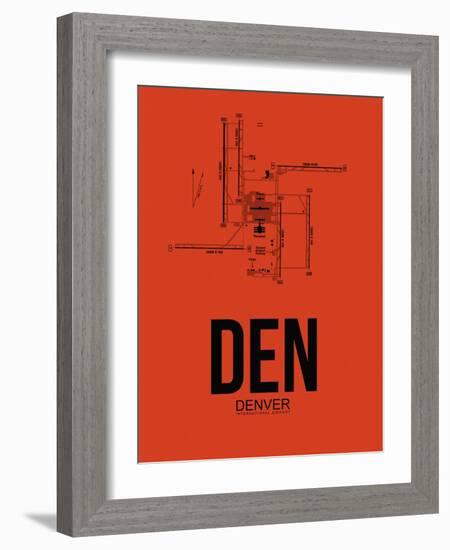 DEN Denver Airport Orange-NaxArt-Framed Art Print