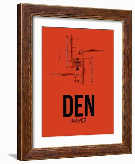 DEN Denver Airport Orange-NaxArt-Framed Art Print