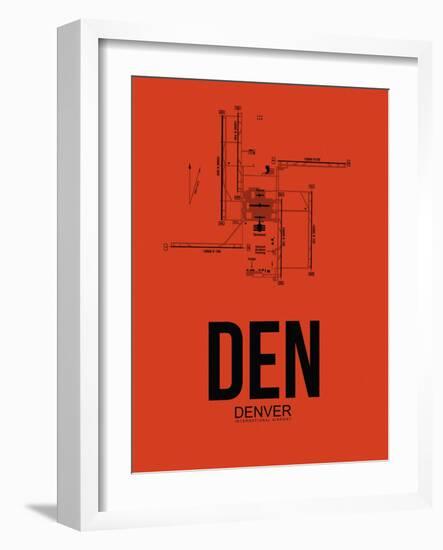DEN Denver Airport Orange-NaxArt-Framed Art Print