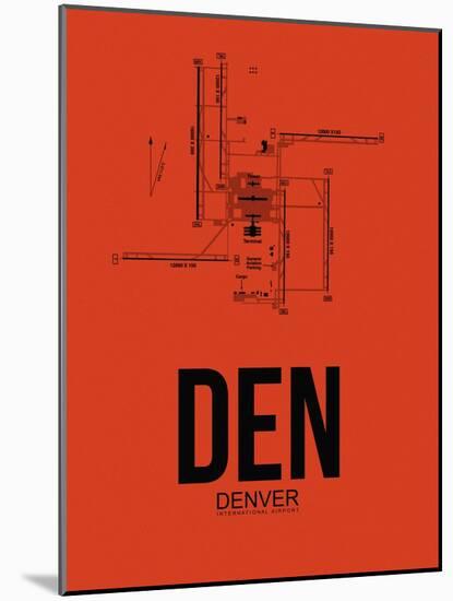 DEN Denver Airport Orange-NaxArt-Mounted Art Print