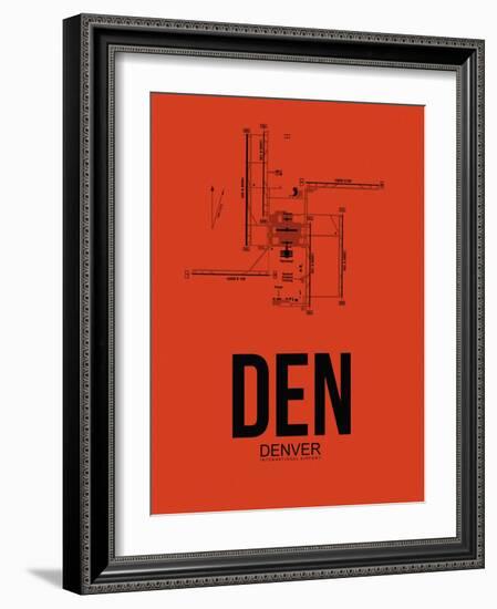 DEN Denver Airport Orange-NaxArt-Framed Art Print