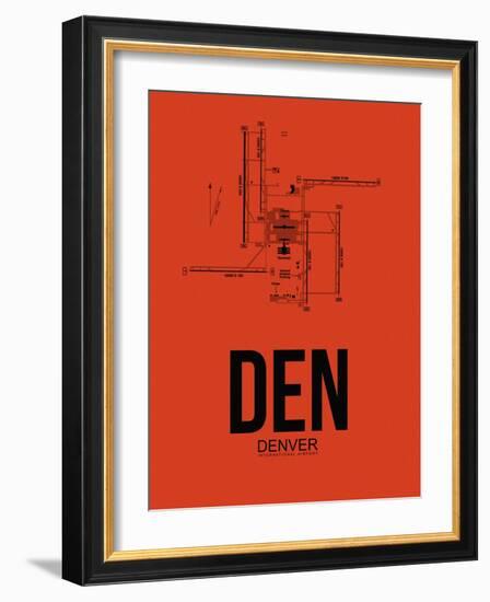 DEN Denver Airport Orange-NaxArt-Framed Art Print