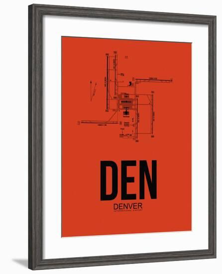 DEN Denver Airport Orange-NaxArt-Framed Art Print