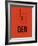 DEN Denver Airport Orange-NaxArt-Framed Art Print