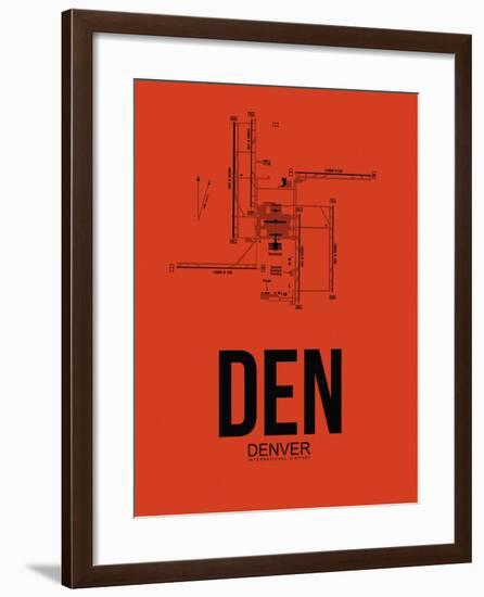 DEN Denver Airport Orange-NaxArt-Framed Art Print